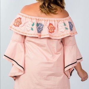 Dresses - Plus Size Flounce Off the Shoulder Dress Dresses - Plus Size Flounce Off the Shoulder Dress